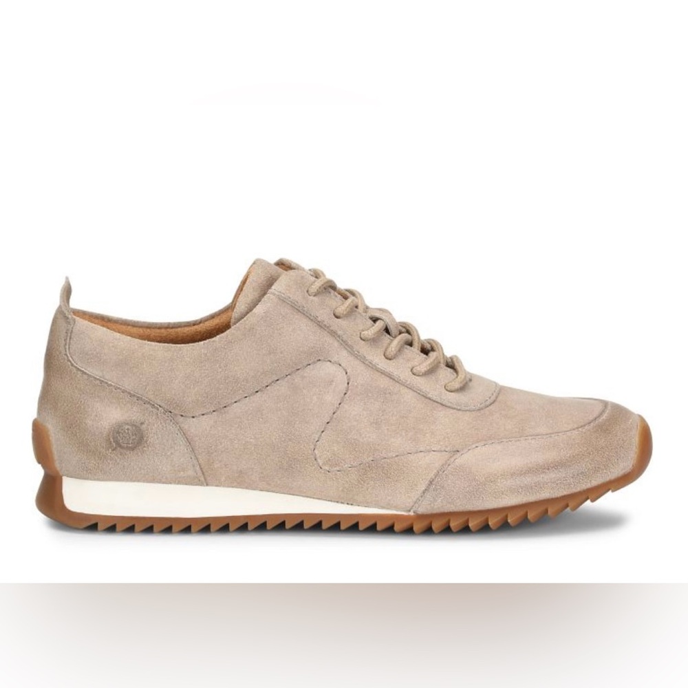 NIB Born Lynn Sneakers Size 7 Cream Distressed Suede Retro Arch Support Shoes - Picture 3 of 15